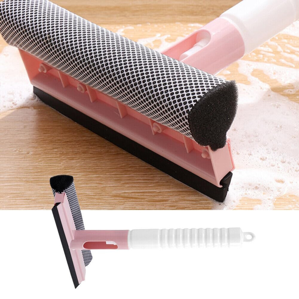 M-ved 3 in 1 Window Glass Spray Brush for Home Cleaner - Multifunctional Double-Sided Wiper & Sprayer for Mirror Glass Cleaning in Bathroom, Office, Car