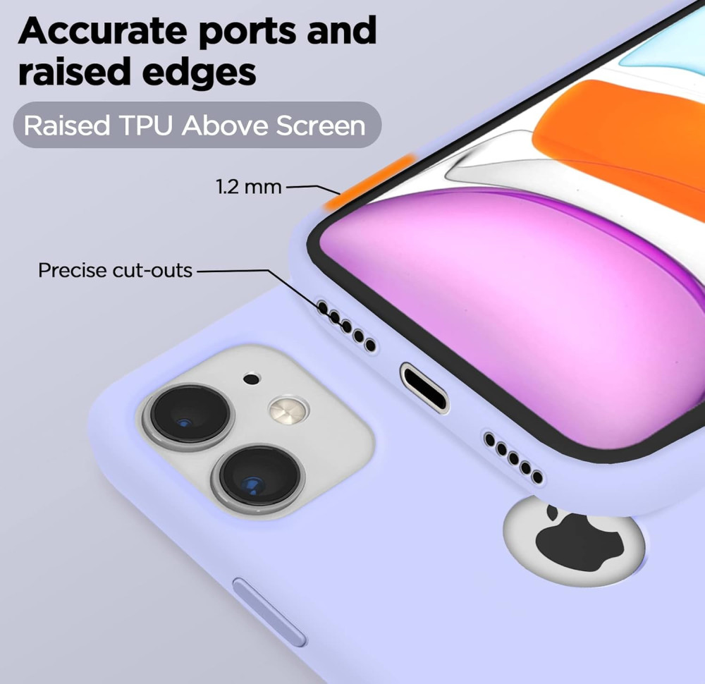 M-VED Silicone Back Case for iPhone 11, Soft-Touch Phone Back Cover for Apple iPhone 11 -LIGHT BLUE