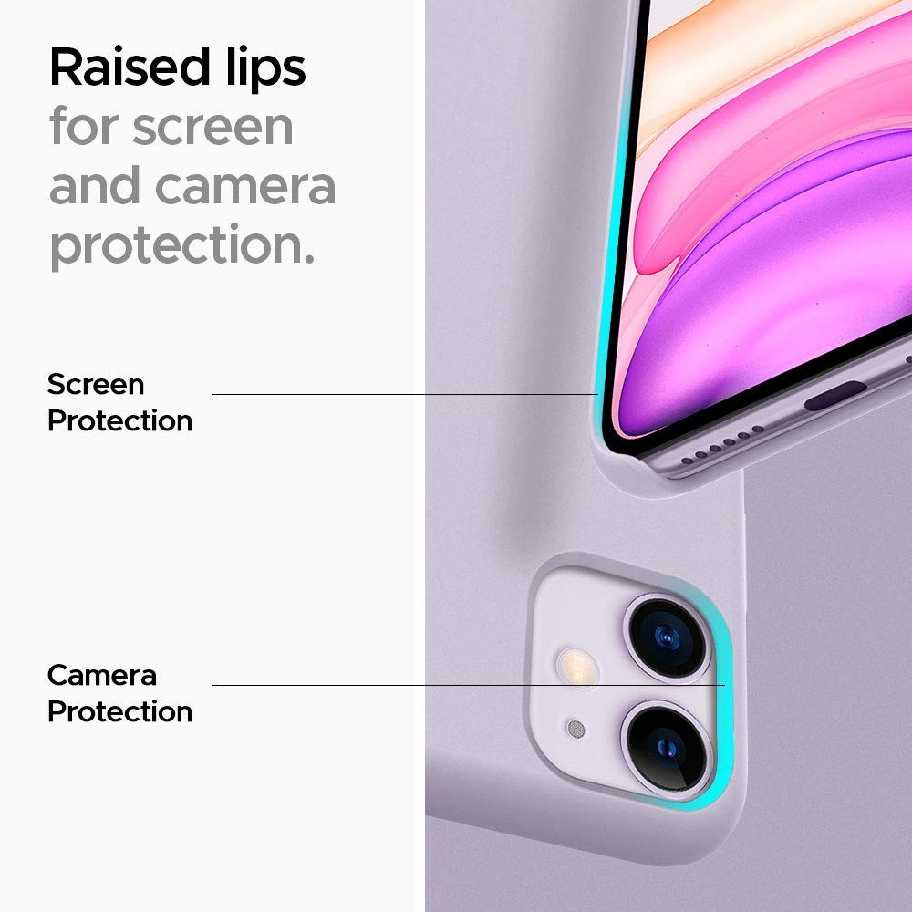 M-ved  Silicone Back Case for iPhone 11, Soft-Touch Phone Back Cover for Apple iPhone 11 - PURPLE