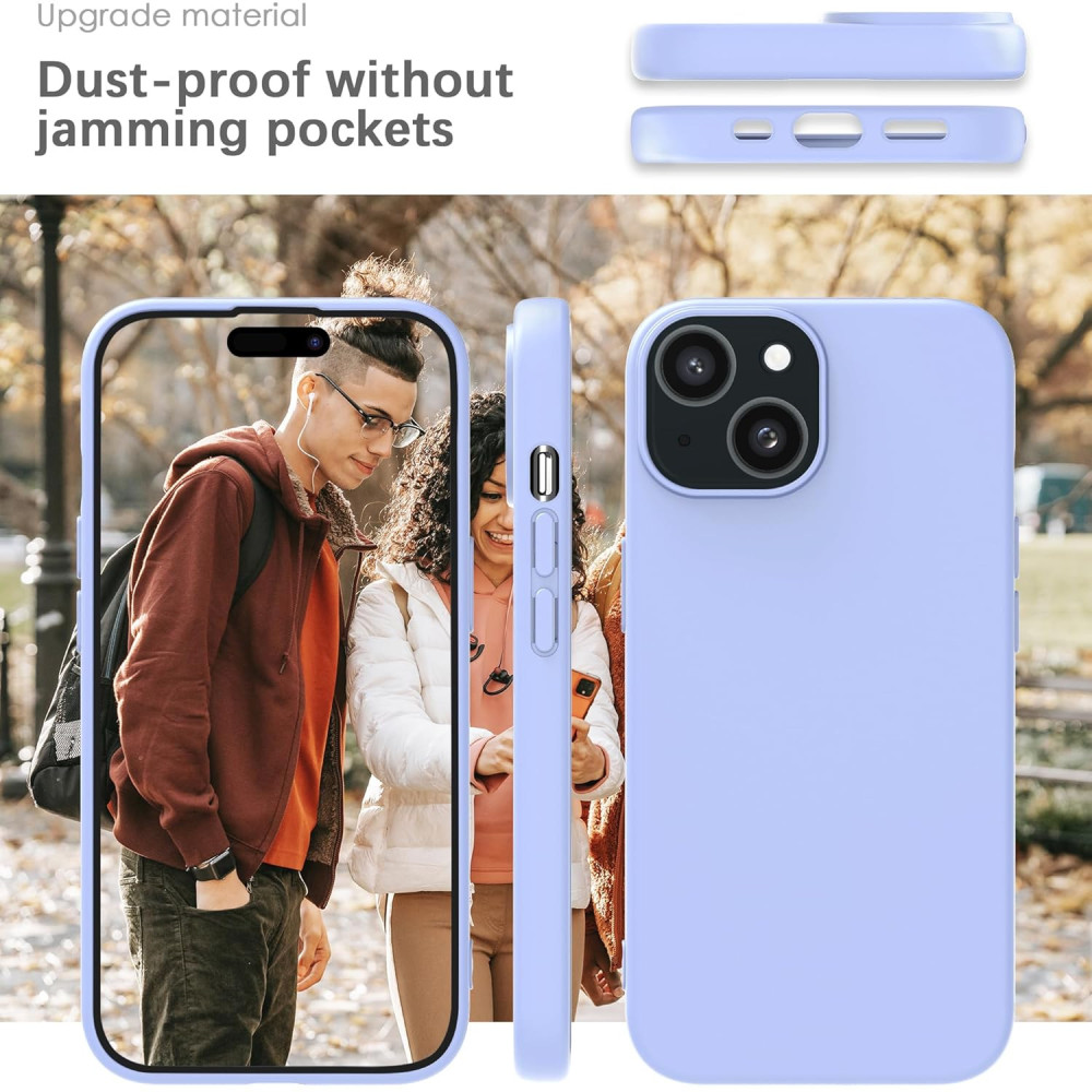 M-ved Silicone Back Case for iPhone 13, Soft-Touch Phone Back Cover for Apple iPhone 13 -light blue
