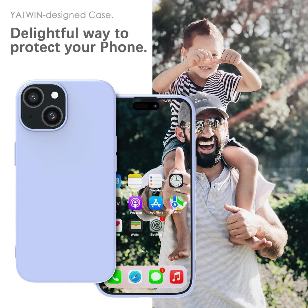 M-ved Silicone Back Case for iPhone 13, Soft-Touch Phone Back Cover for Apple iPhone 13 -light blue