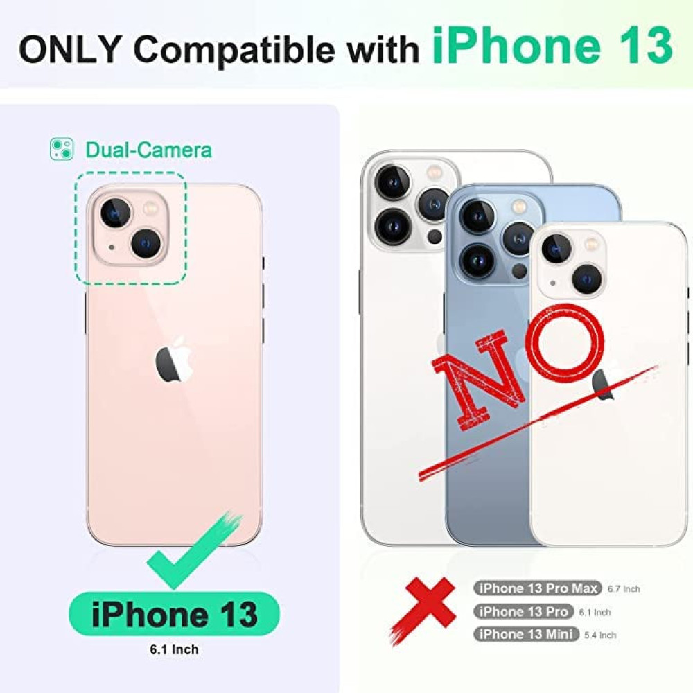 M-ved Silicone Back Case for iPhone 13, Soft-Touch Phone Back Cover for Apple iPhone 13 -grey