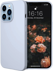 M-VED Silicone Fit Back Cover Case Compatible with iPhone 13 Pro-SKY