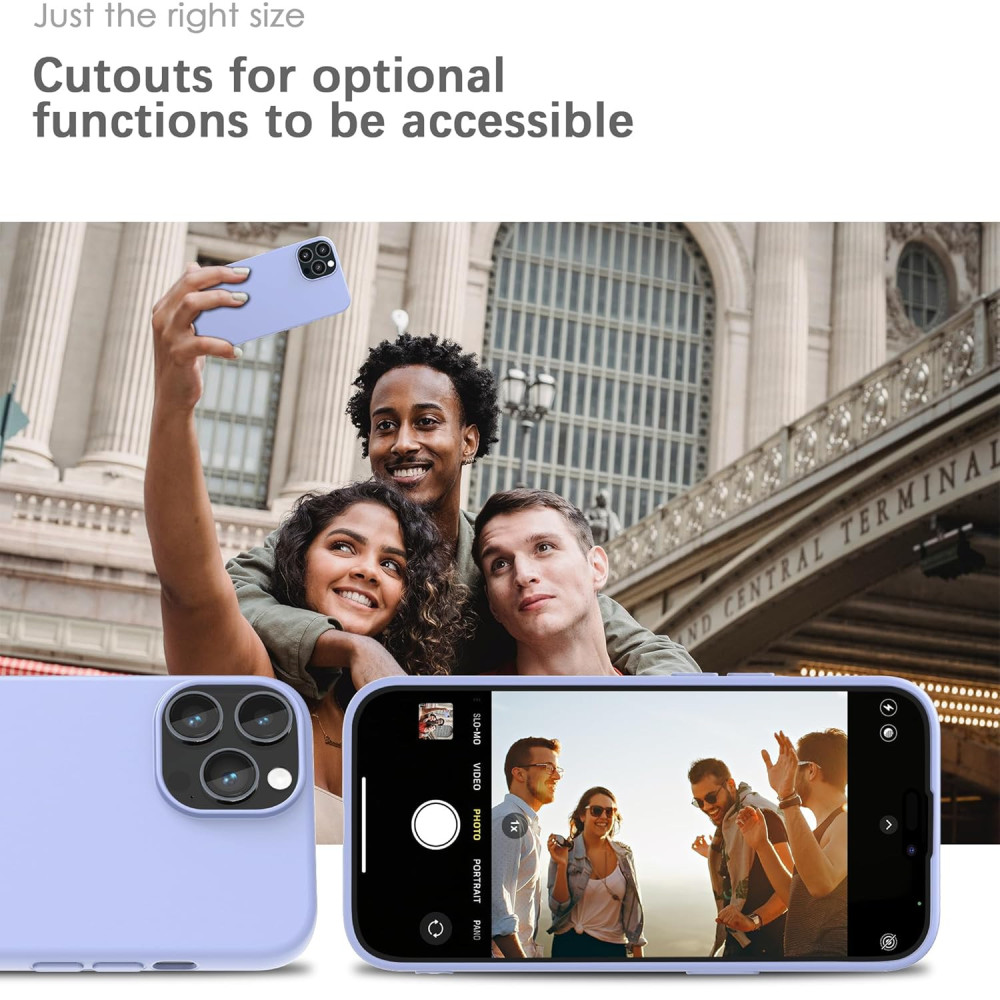 M-ved Silicone Fit Back Cover Case Compatible with iPhone 13 Pro Max -light blue