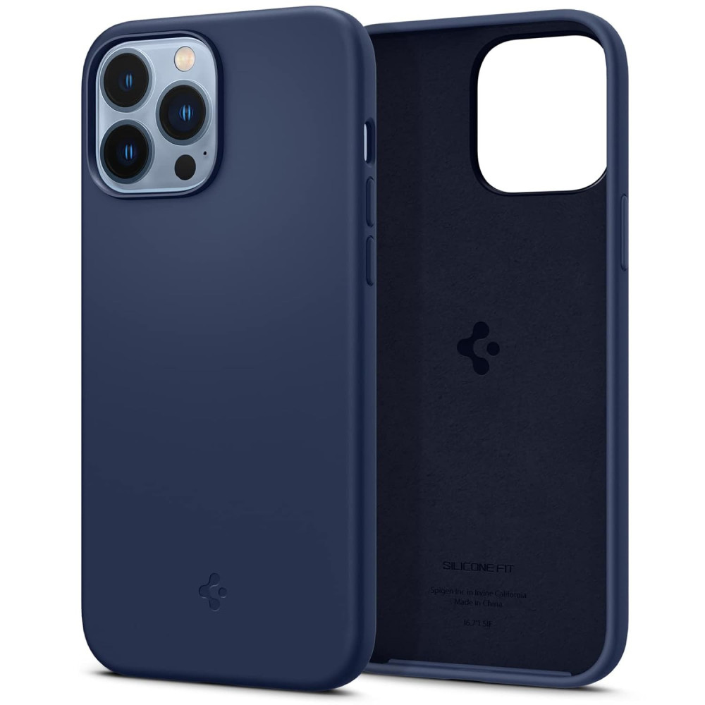 M-ved Silicone Fit Back Cover Case Compatible with iPhone 13 Pro Max -dark blue