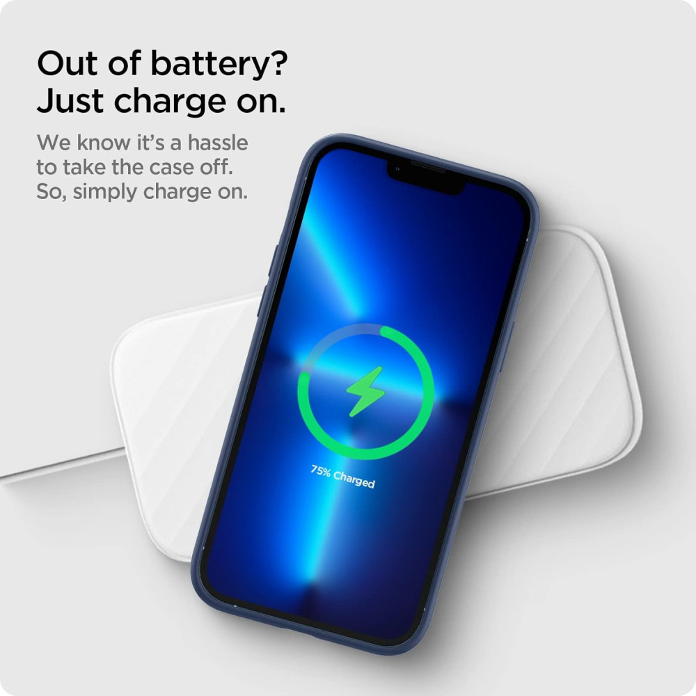 M-ved Silicone Fit Back Cover Case Compatible with iPhone 13 Pro Max -dark blue