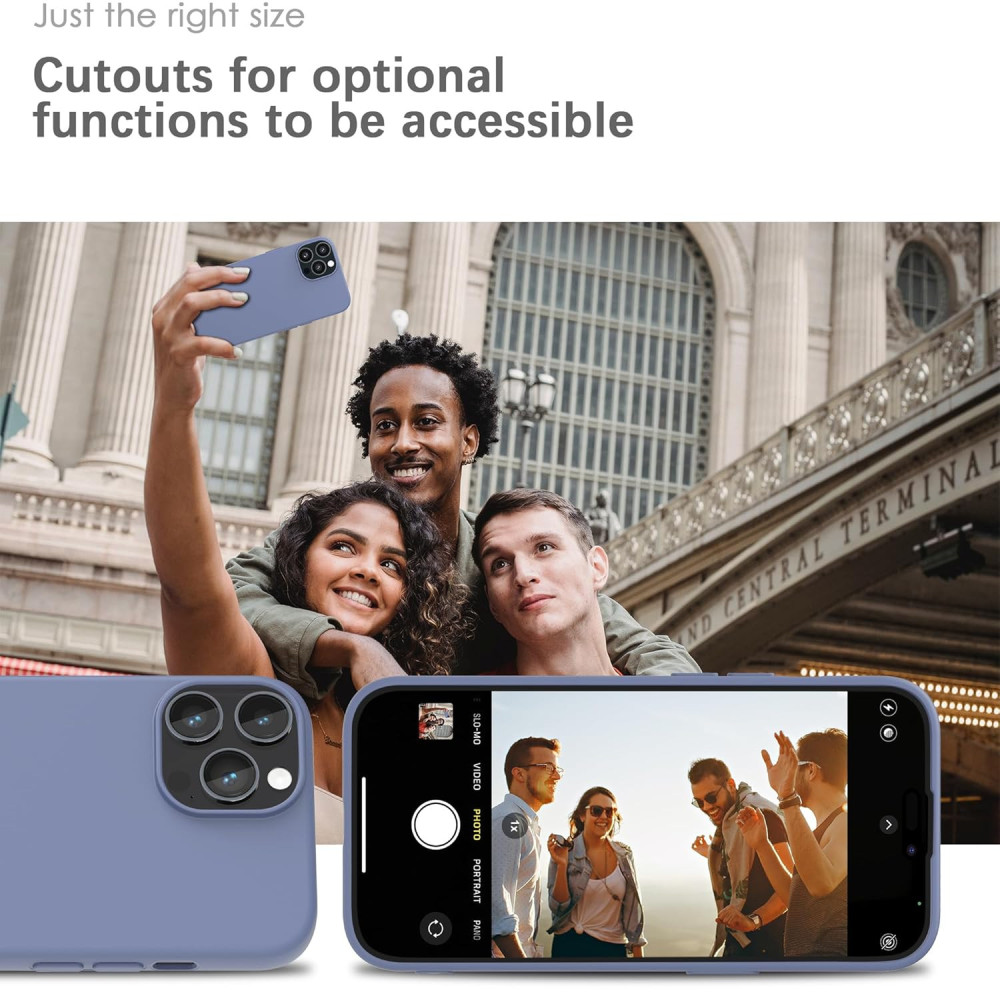 M-ved Silicone Fit Back Cover Case Compatible with iPhone 13 Pro Max -purple