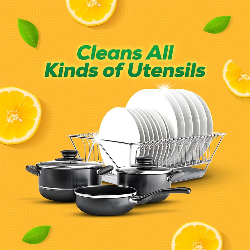 Vim Fresh Lemon Fragrance Dishwash Liquid Gel 2L Refill Pack|| Leaves No Residue|| Grease Cleaner For Utensils - Liquid Kitchen Soap Super Saver Offer