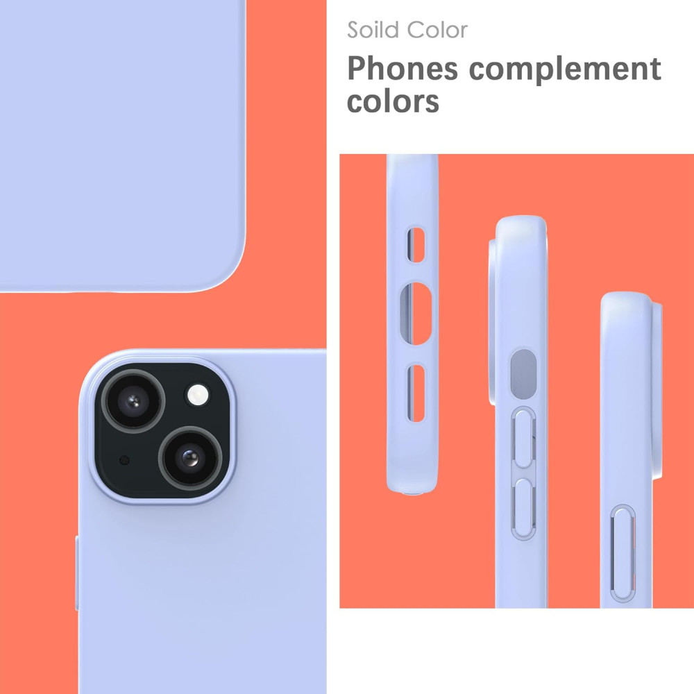 M-ved Silicone Back Case for iPhone 14, Soft-Touch Phone Back Cover for Apple iPhone 14-sky