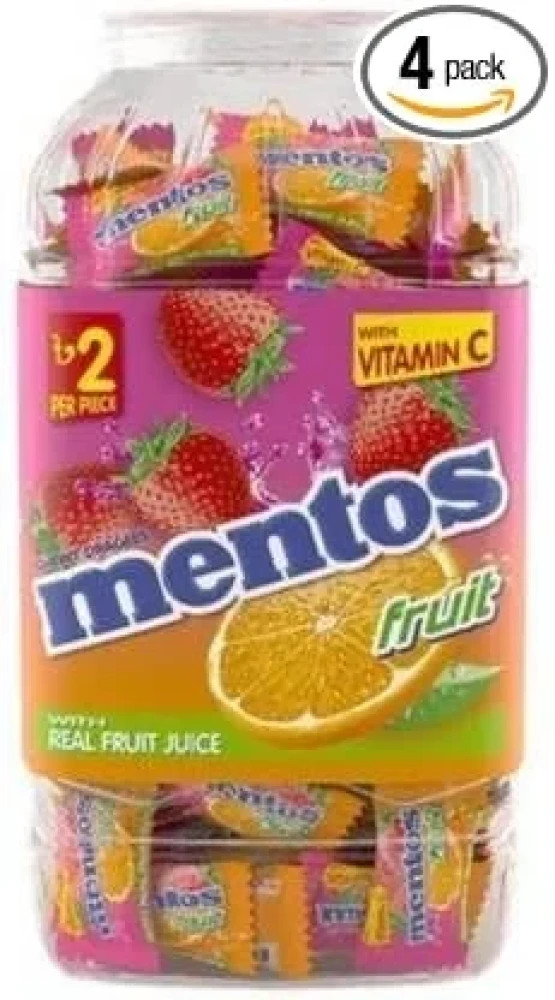 Mentos Fruit Juice Candies, Pack of 650 Pices Large Jar