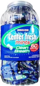 Sugar Free Center Fresh Mints, Clean Breath,60 Minutes