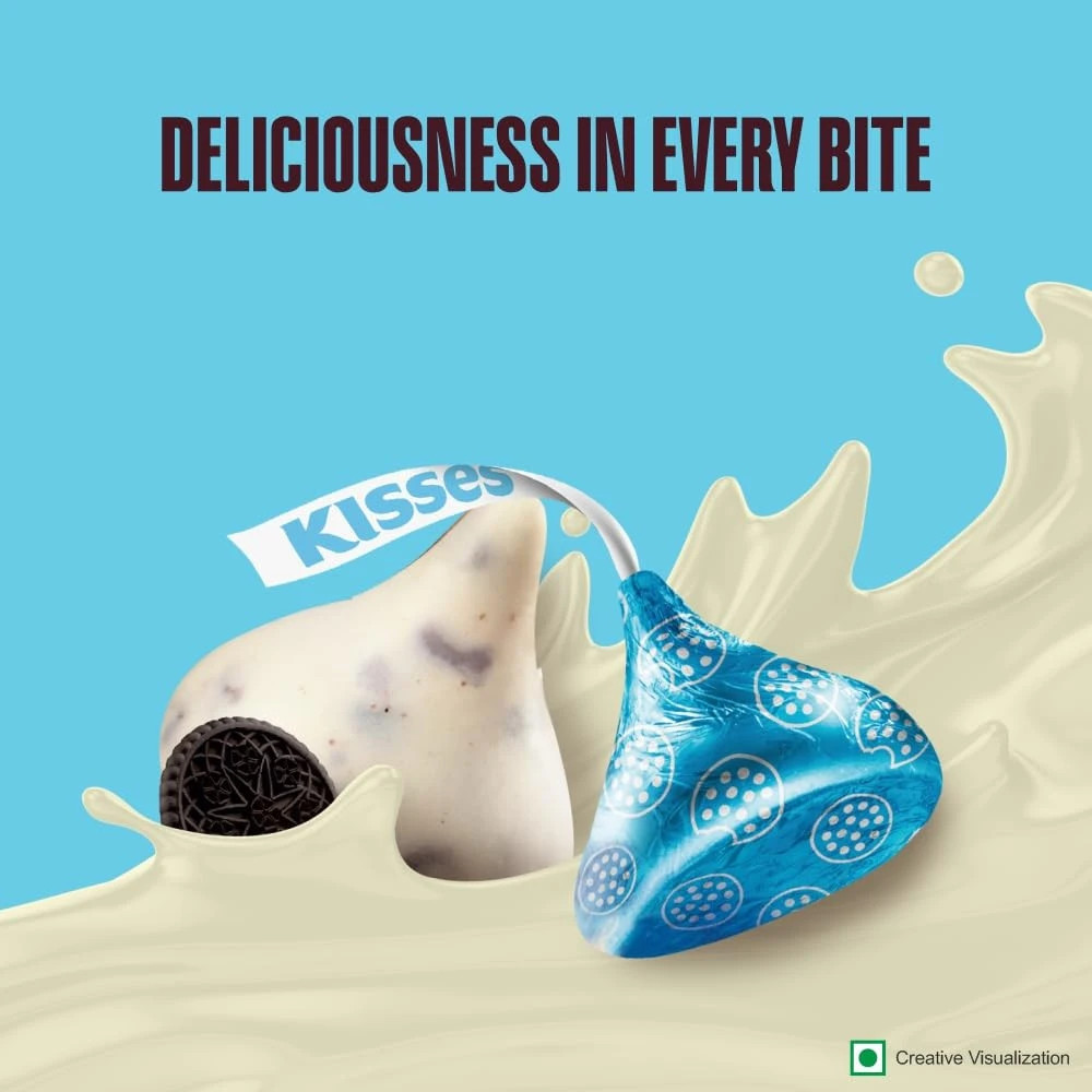 HERSHEY'S Kisses Cookies  Creme Chocolate 108 gm