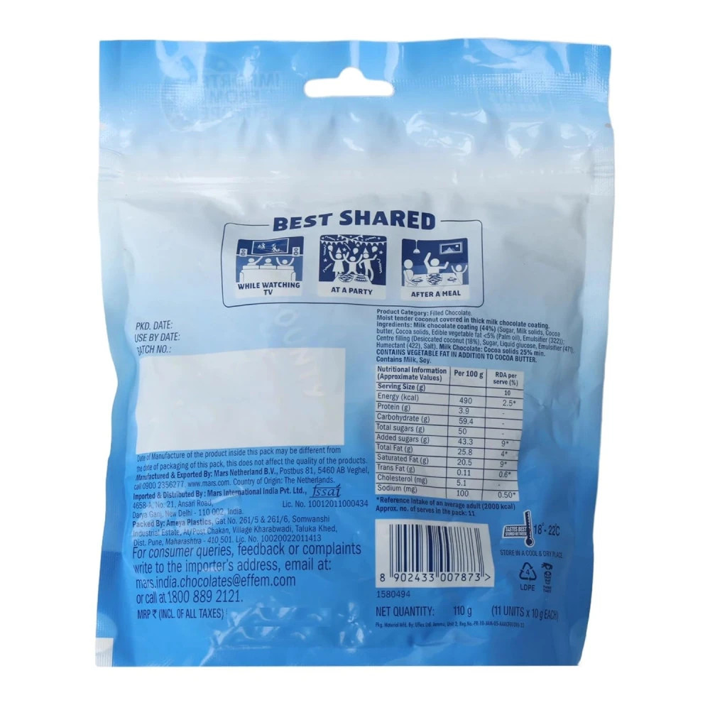 Bounty Miniatures Chocolate Coconut Candy