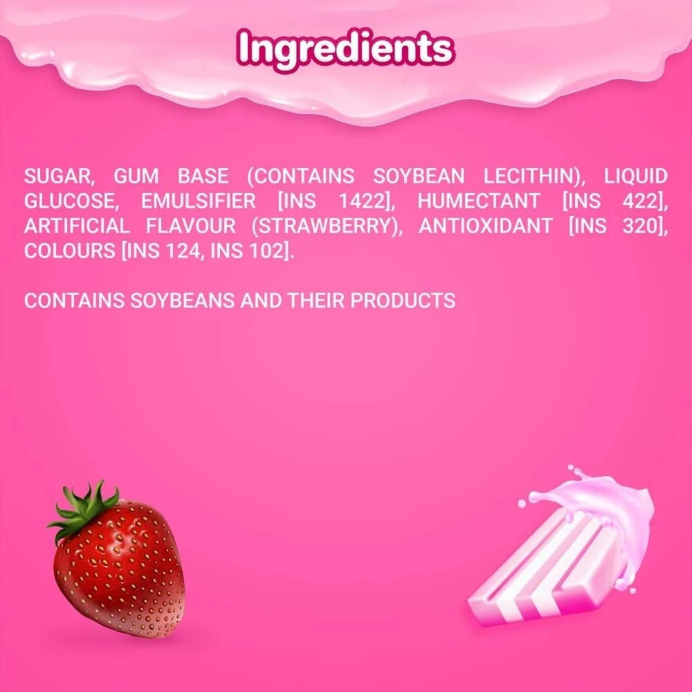 Boomer Strawberry Flavoured Chewing Gum, 750gJar