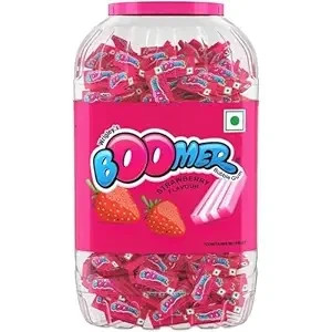 Boomer Strawberry Flavoured Chewing Gum, 750gJar