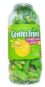 Center Fruit Tennis Ball Shape Pineapple Chewing Gum jar