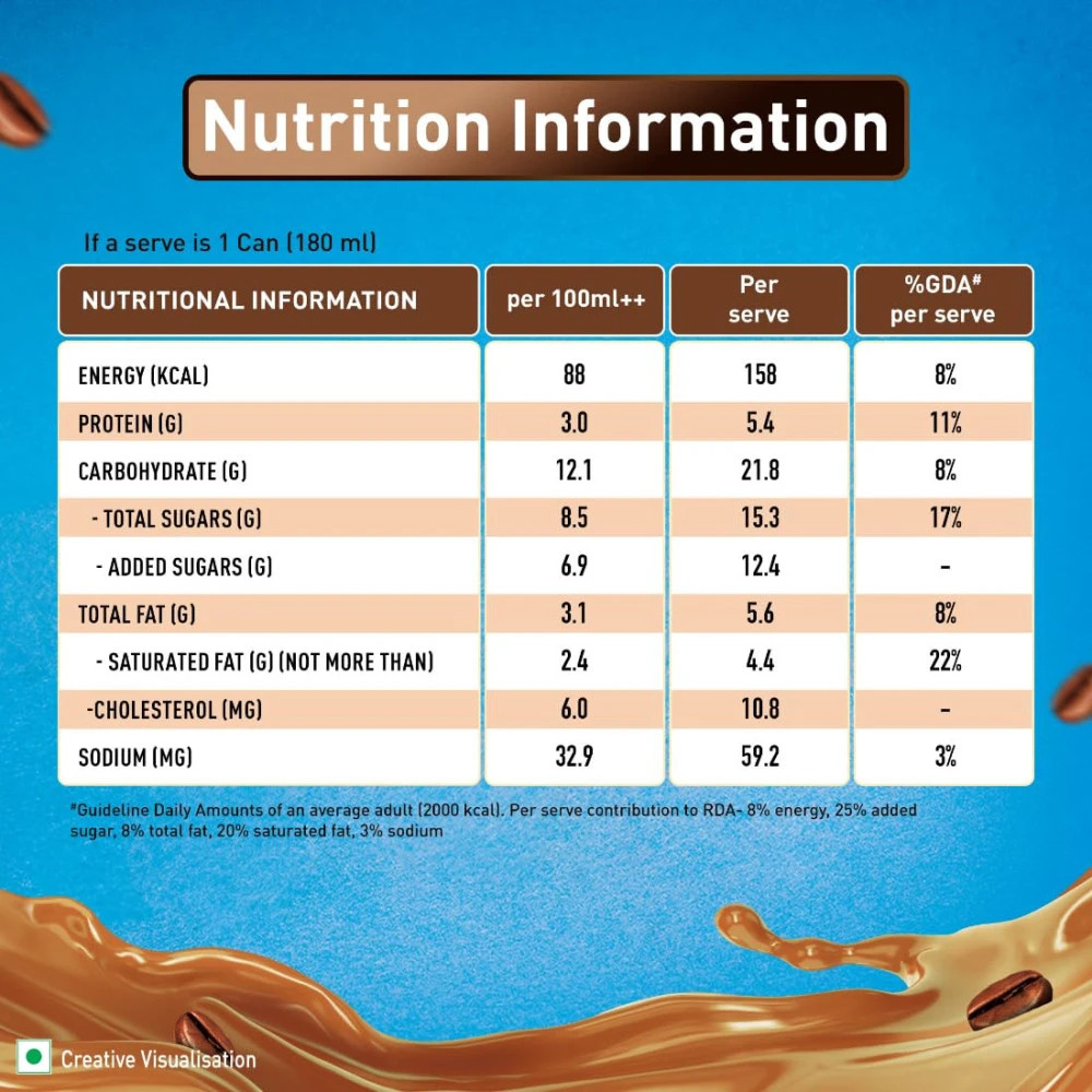 Nescafe Latte Drink Coffee Can, 1 x 180 ml