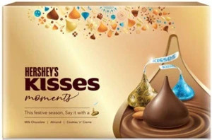 Hershey's Kisses Moments Chocolate Festive Gift Box, 129g ( Pack of 2)