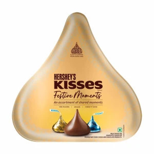 Hershey's Kisses Festive Moments Chocolate Tin Shaped Gift Pack 166.5gm