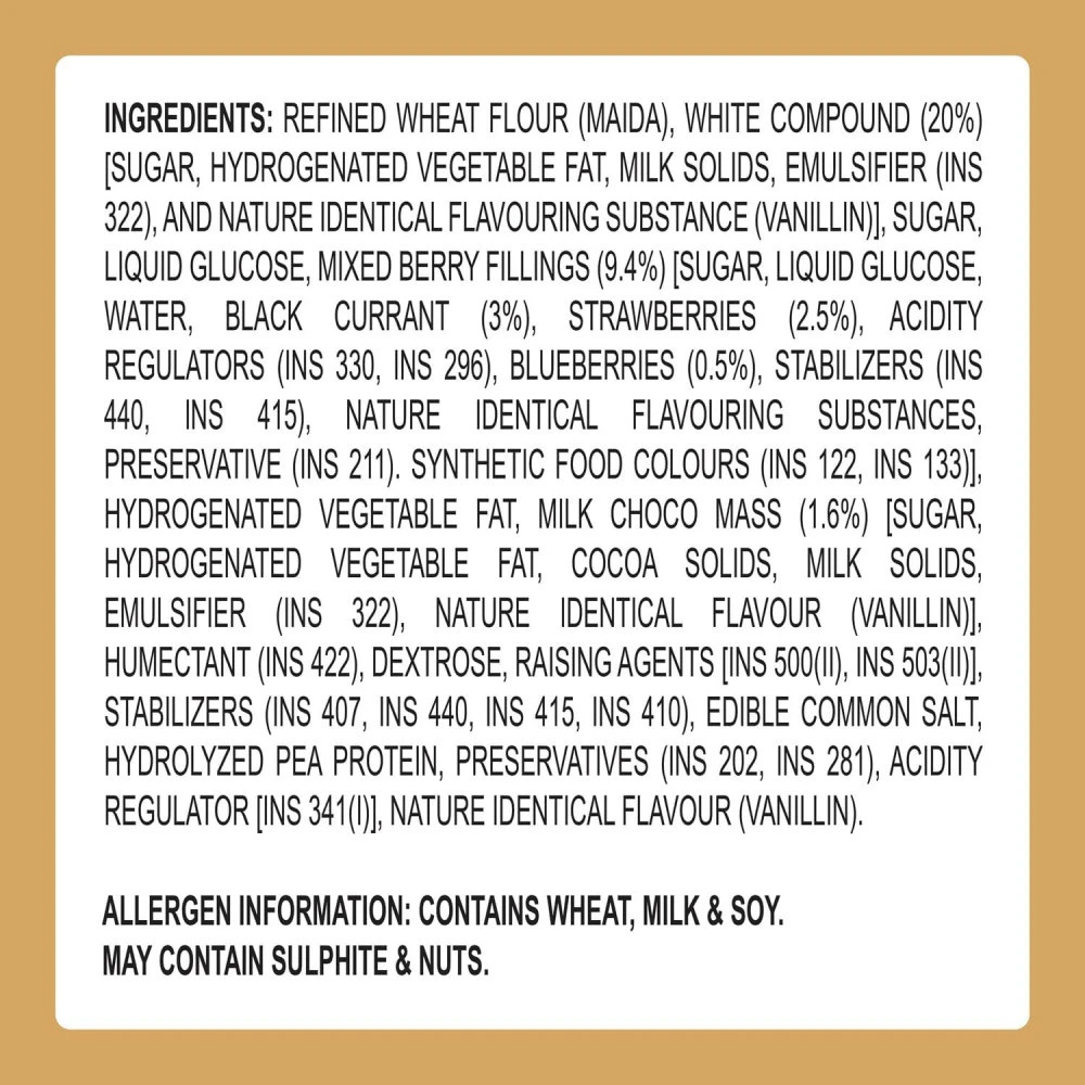 Orion Snow Dazzle Pie, Blueberry Flavour, Soft White Cake