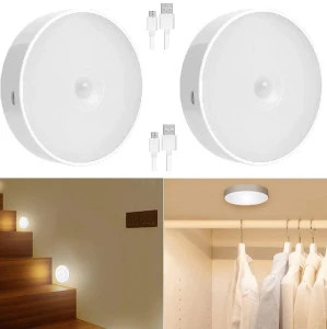Motion Sensor Light for Home (Pack of 2) with USB