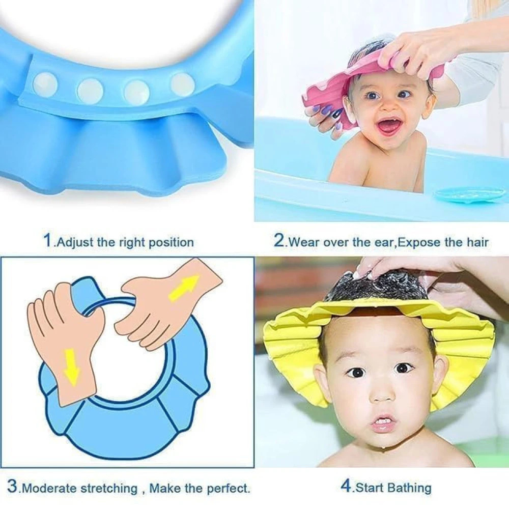 Baby bath Shower Cap for Eye and Ear wash Protection,