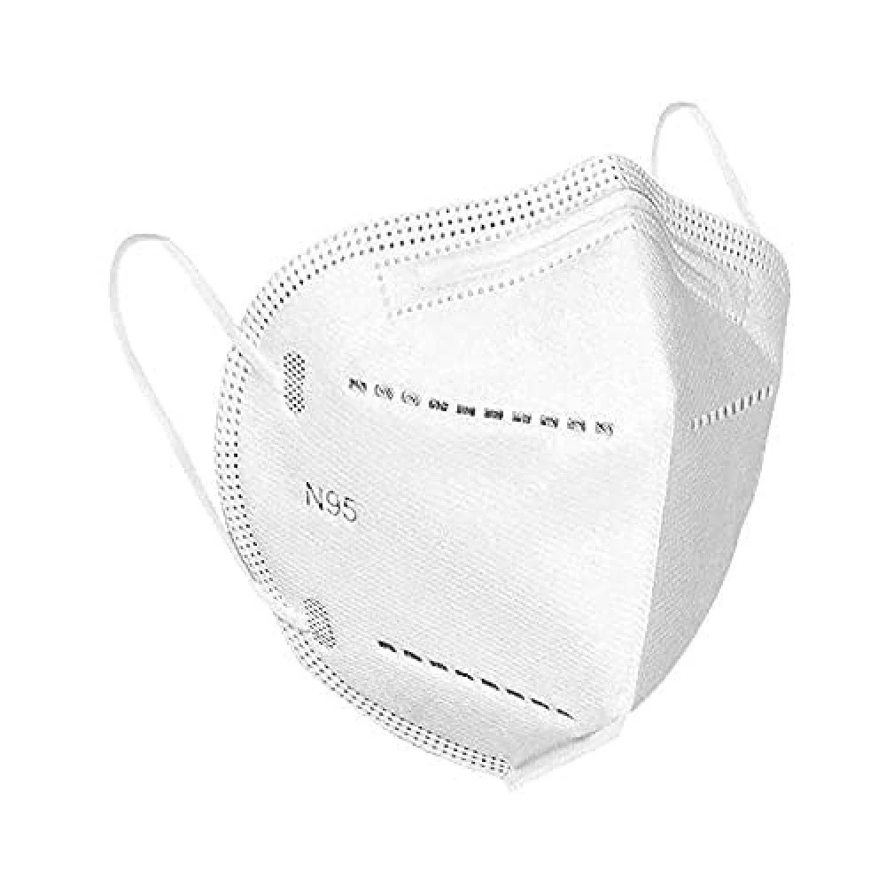 N95 Face Mask, White, 5-Layer Protection