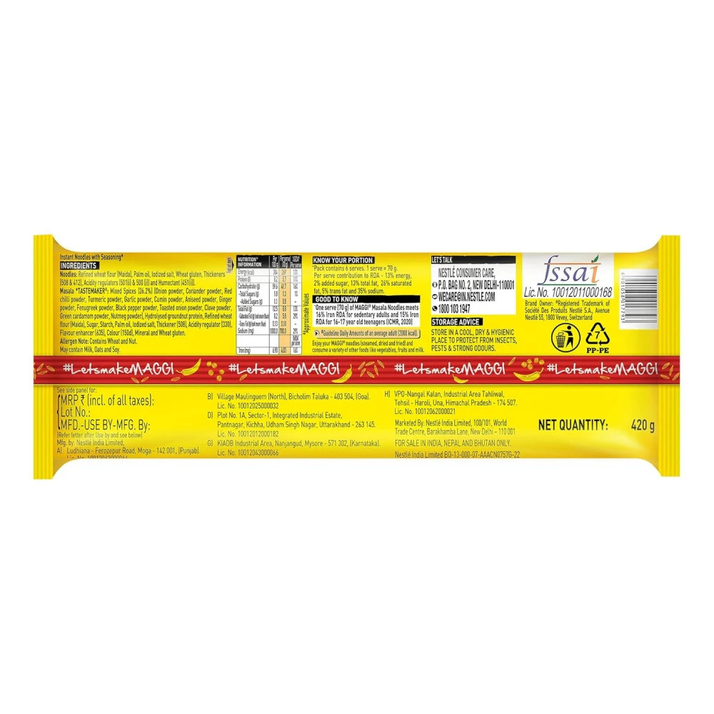 MAGGI 2-Minute Instant Noodles,Masala Noodles 420gm