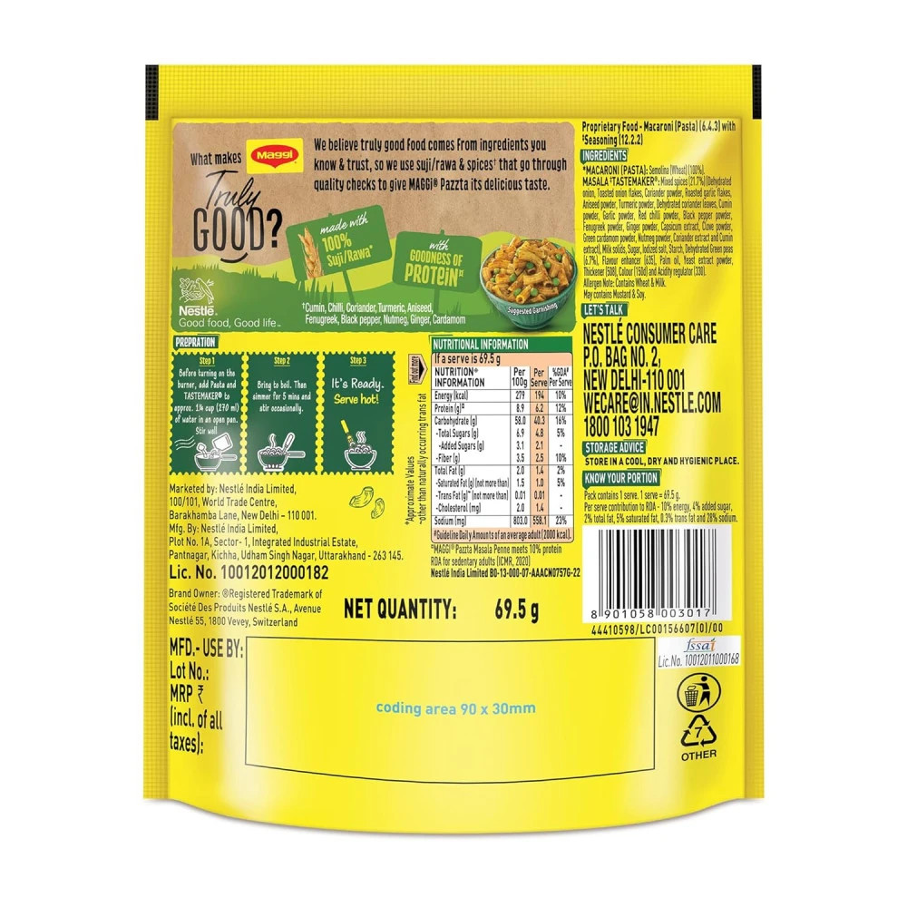 Maggi Nutri-Licious Masala Pazzta 2 pack